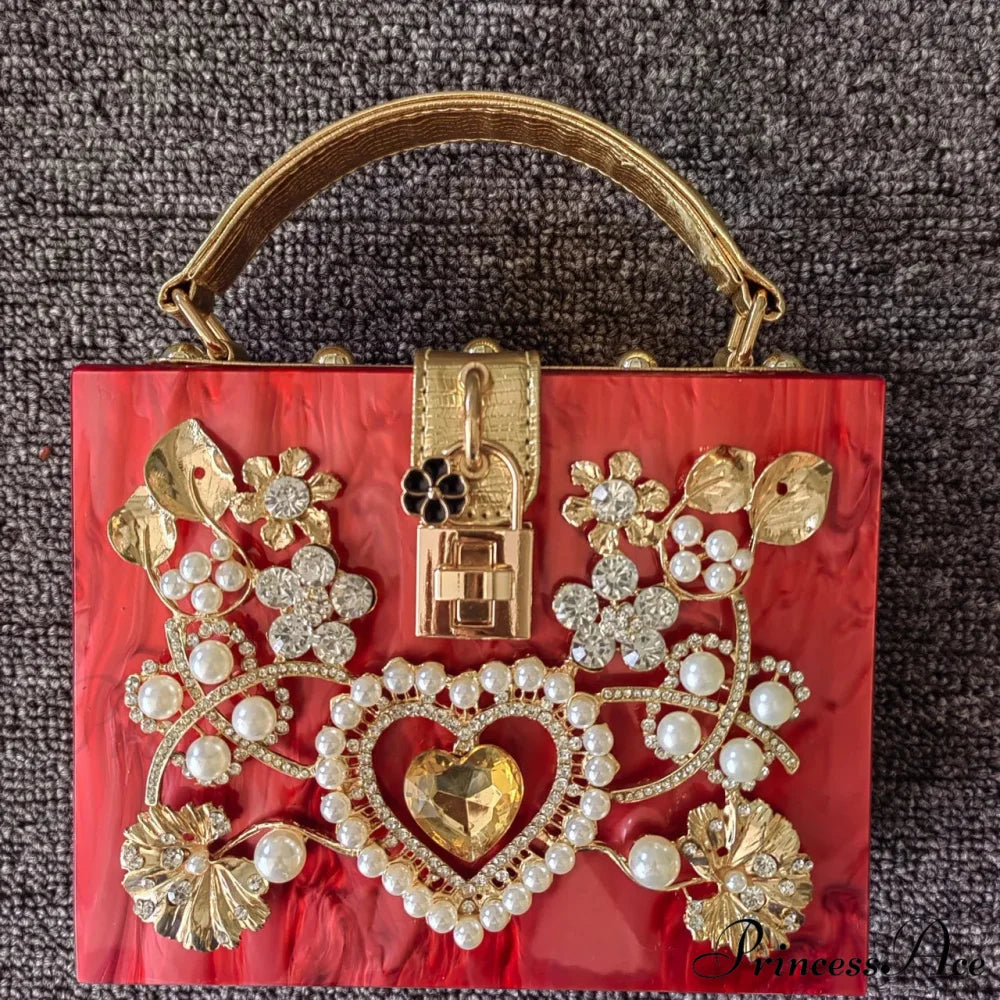 Sparkling Sequined Heart Evening Clutch Purse color same picture6 clutchbag-250126