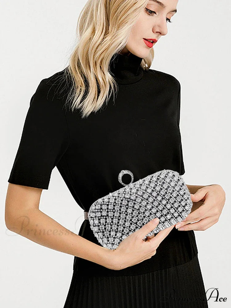 Sparkling Square Handbag Creator Shoulder Bag Night Bag clutchbag-250126