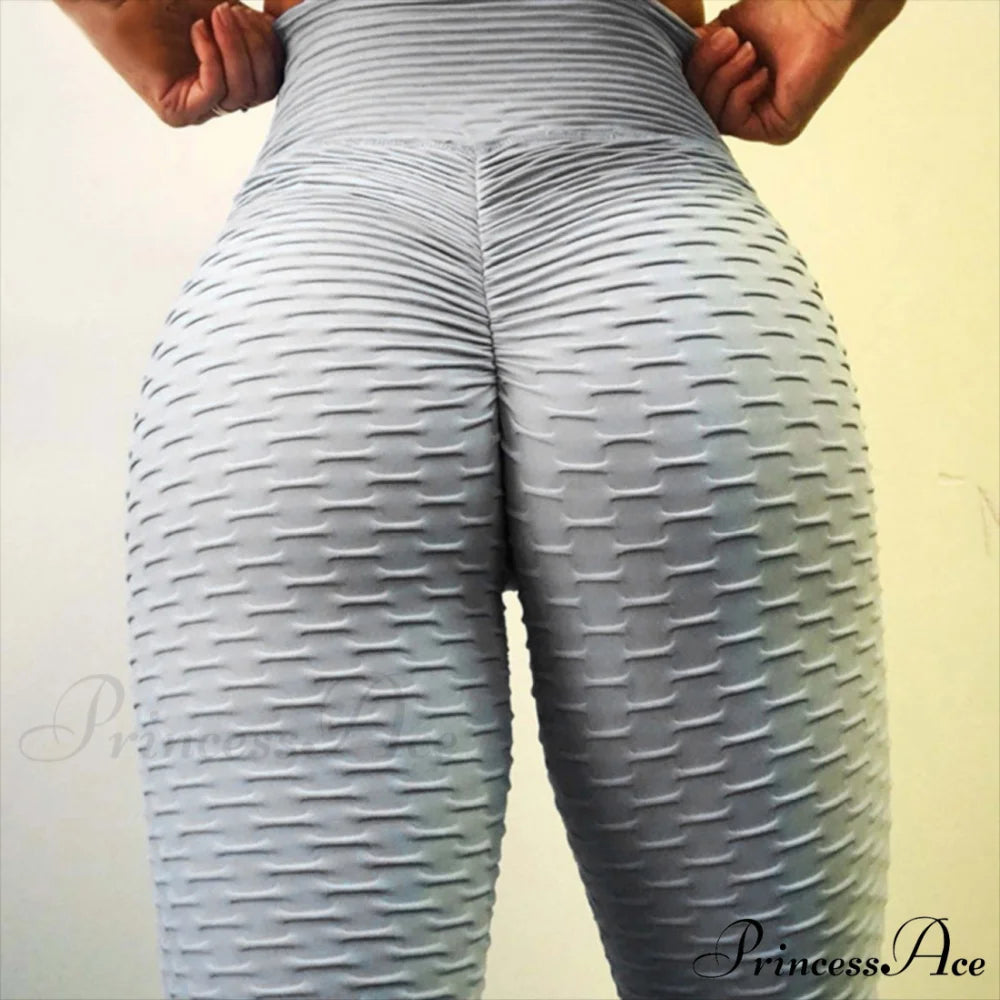 Sport Fitness High Waist Sexy Legging Gray / XS