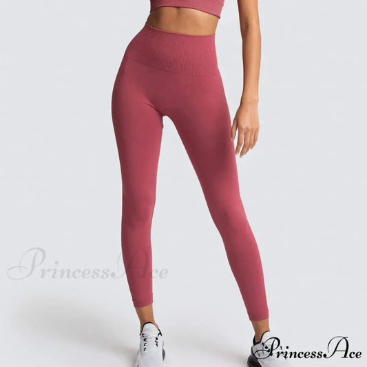 Sport Seamless High Waist Yoga Butt Lift Legging Pink / S