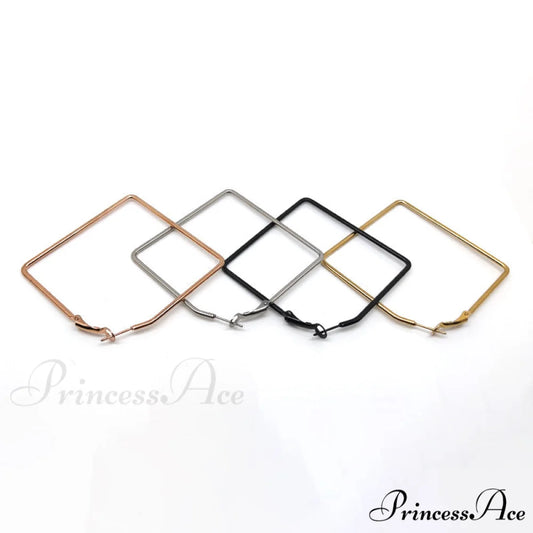 Stainless Steel Big Size Exaggerated Hoop Earrings