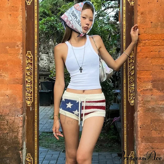 Star Woolen Extremely Informal Brief Flower color / S short-250223