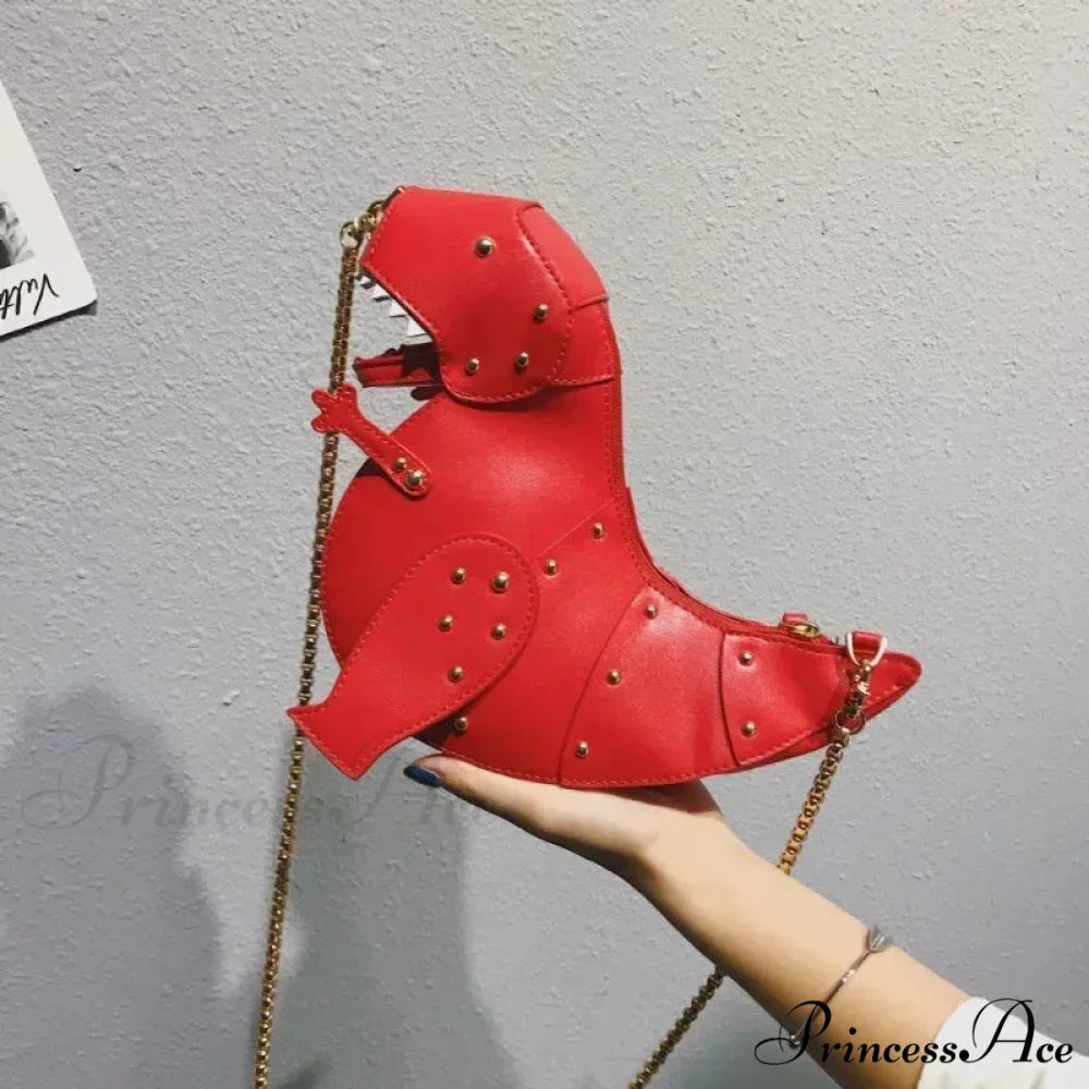 Stellar Tote Jeans Chain Shoulder Purse Red shoulder-250126