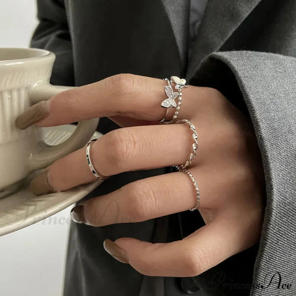 Sterling Simple Fashion Open Ring resizable / Silver