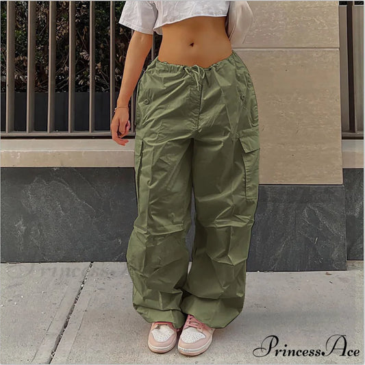 Straight Wide Leg Loose Trousers Cargo Pants