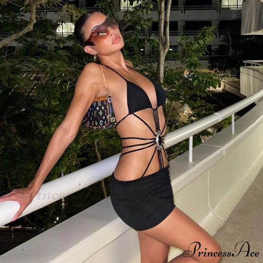 Strappy Charming Bandeau Top M / Black