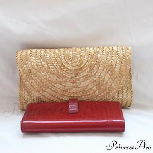 Straw Woven Summer Purse Clutch CHINA wristlet-250126