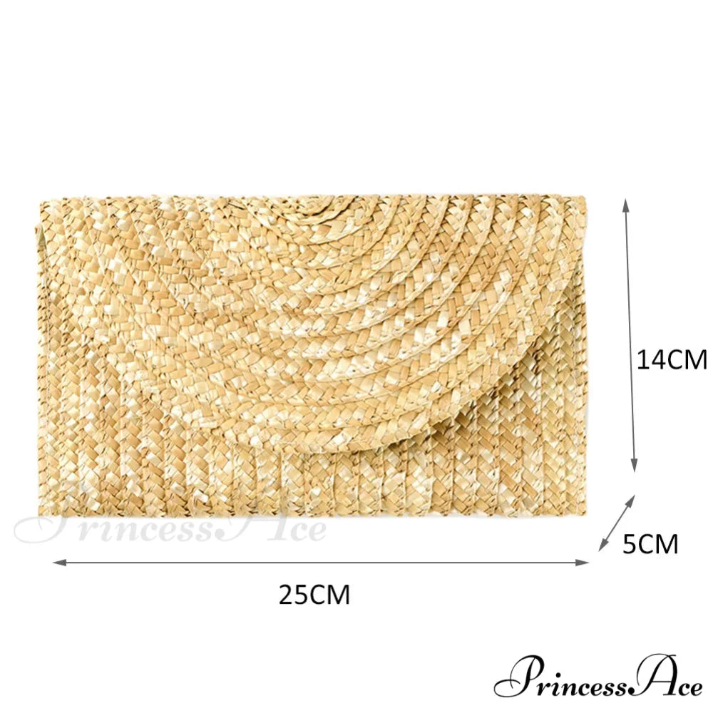 Straw Woven Summer Purse Clutch CHINA wristlet-250126
