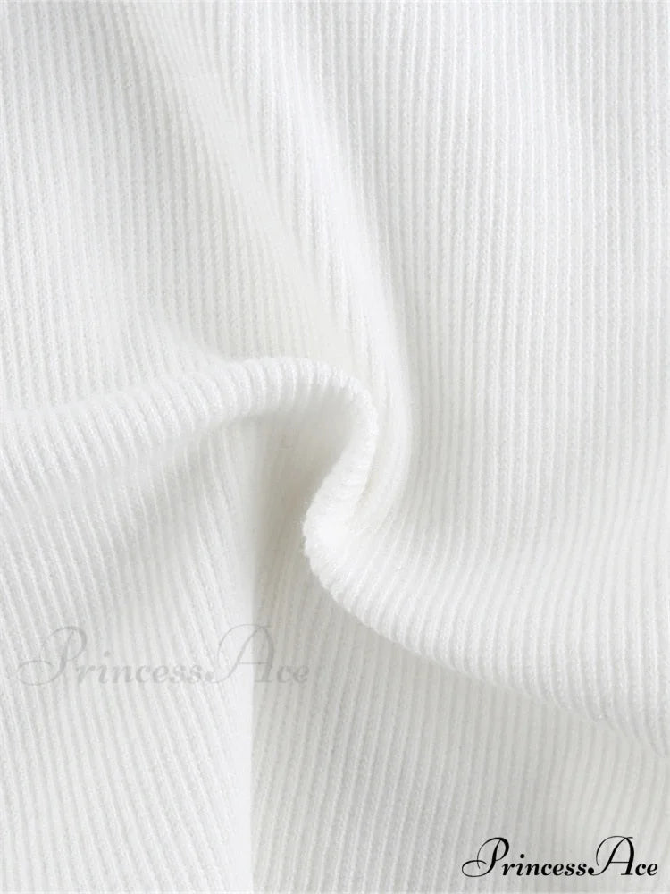 Streetwear Lace Patchwork White Tank Top