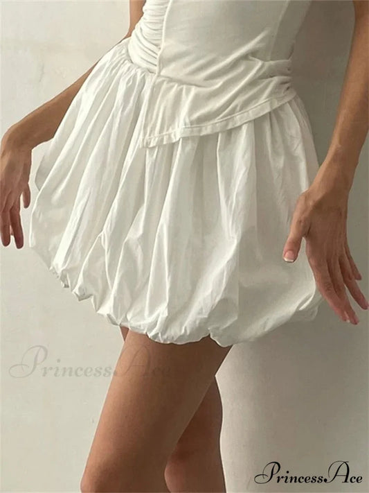 Stretchy Waist Monochrome Tutu Skirt skirts-250223