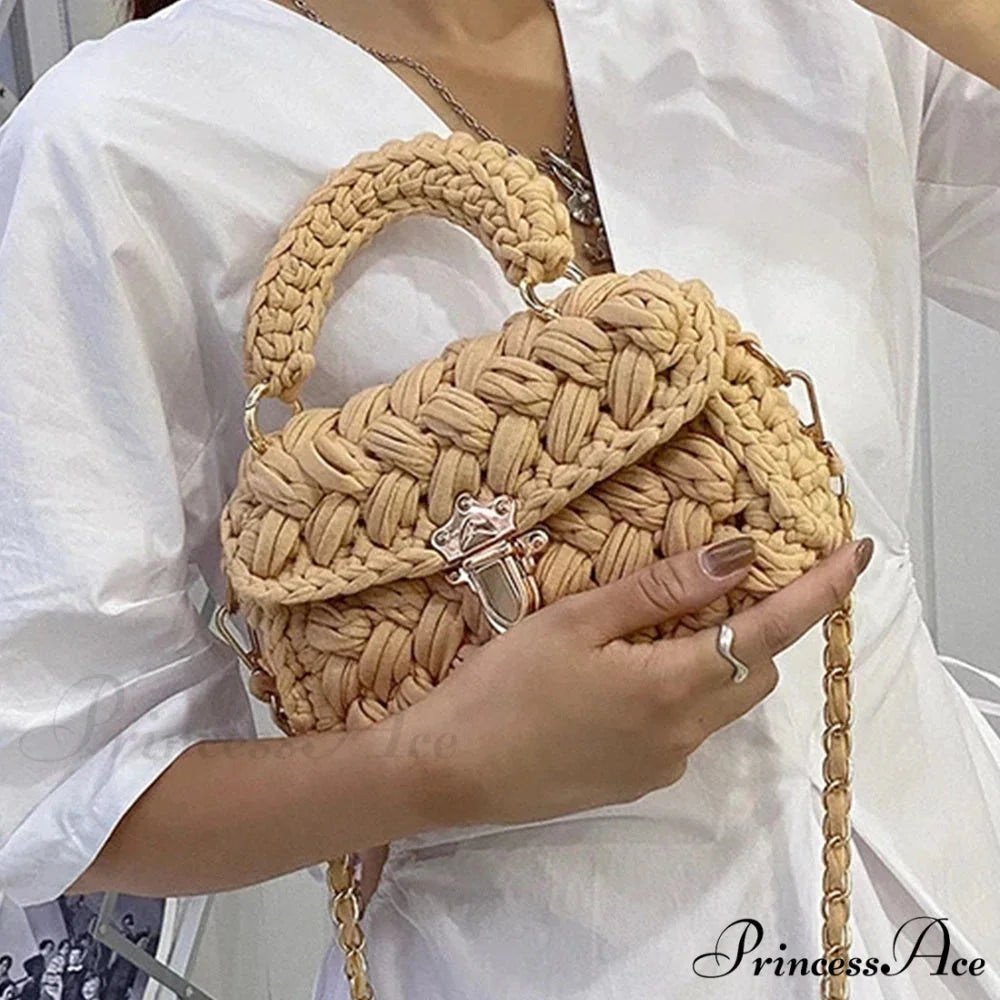String Knitting Creator Chains Crossbody Purse handbag-250126