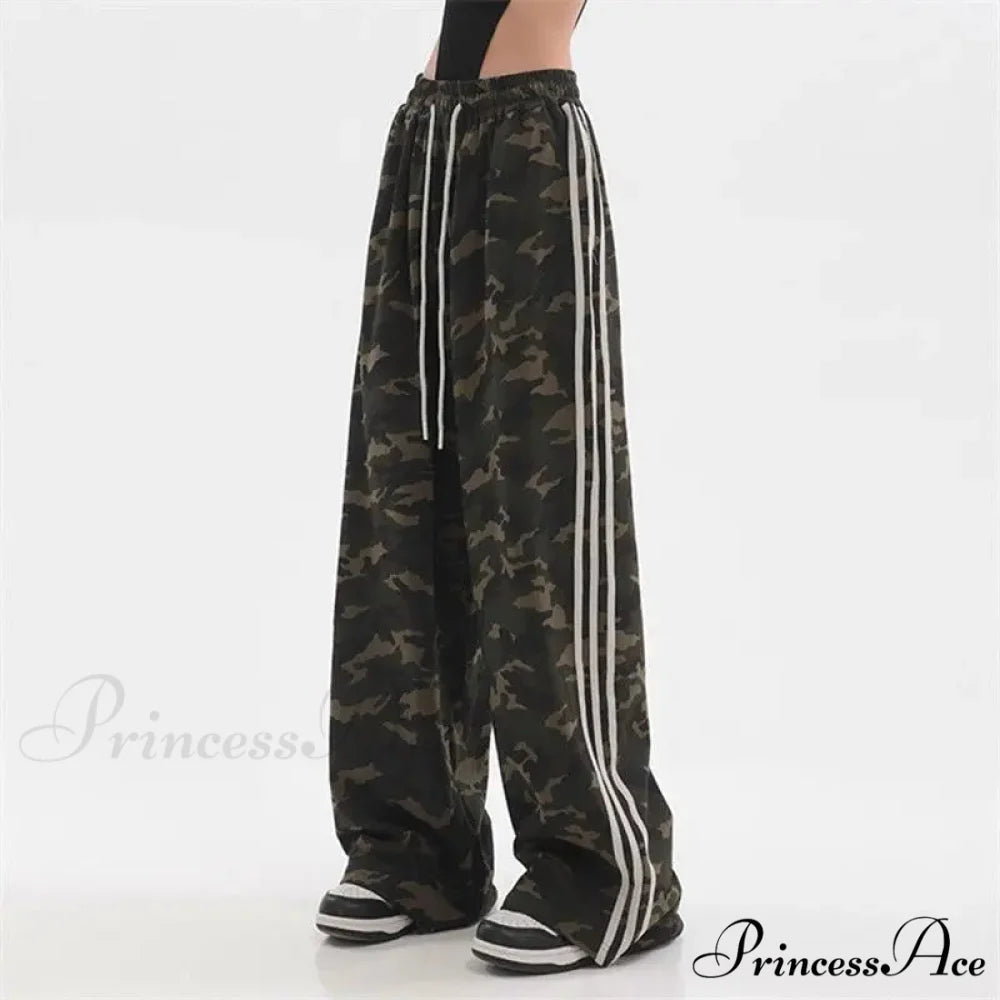 Striped Baggy Jogging Trousers pants-241228