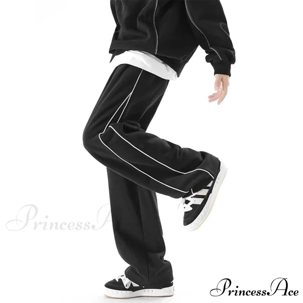 Striped Sweatpants Baggy Trousers pants-241228