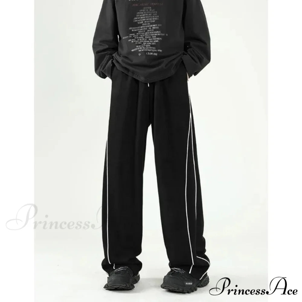 Striped Sweatpants Baggy Trousers pants-241228