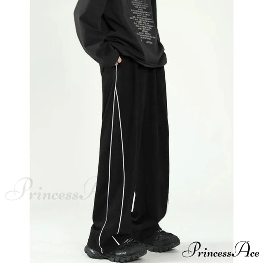 Striped Sweatpants Baggy Trousers pants-241228