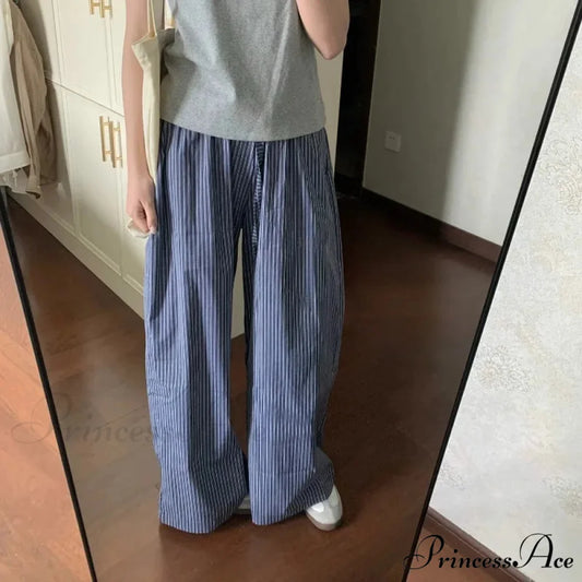 Striped Y2K Women Informal Stretchy Trousers pants-241228