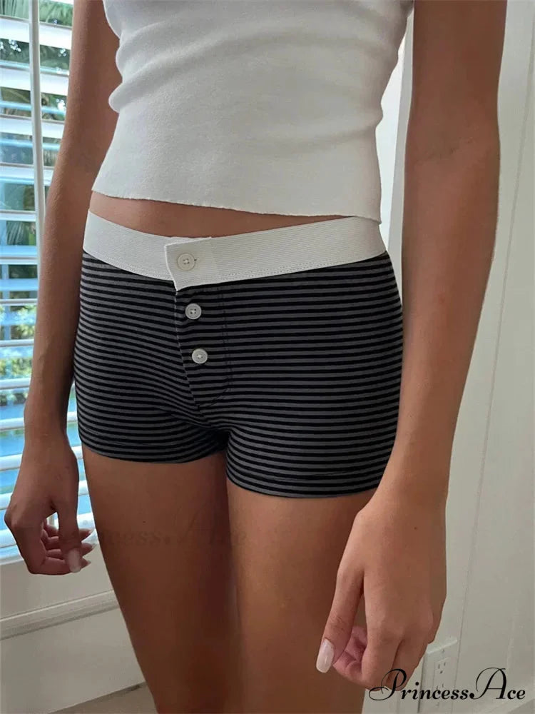 Strong Love Pattern Stretchy Brief short-250223