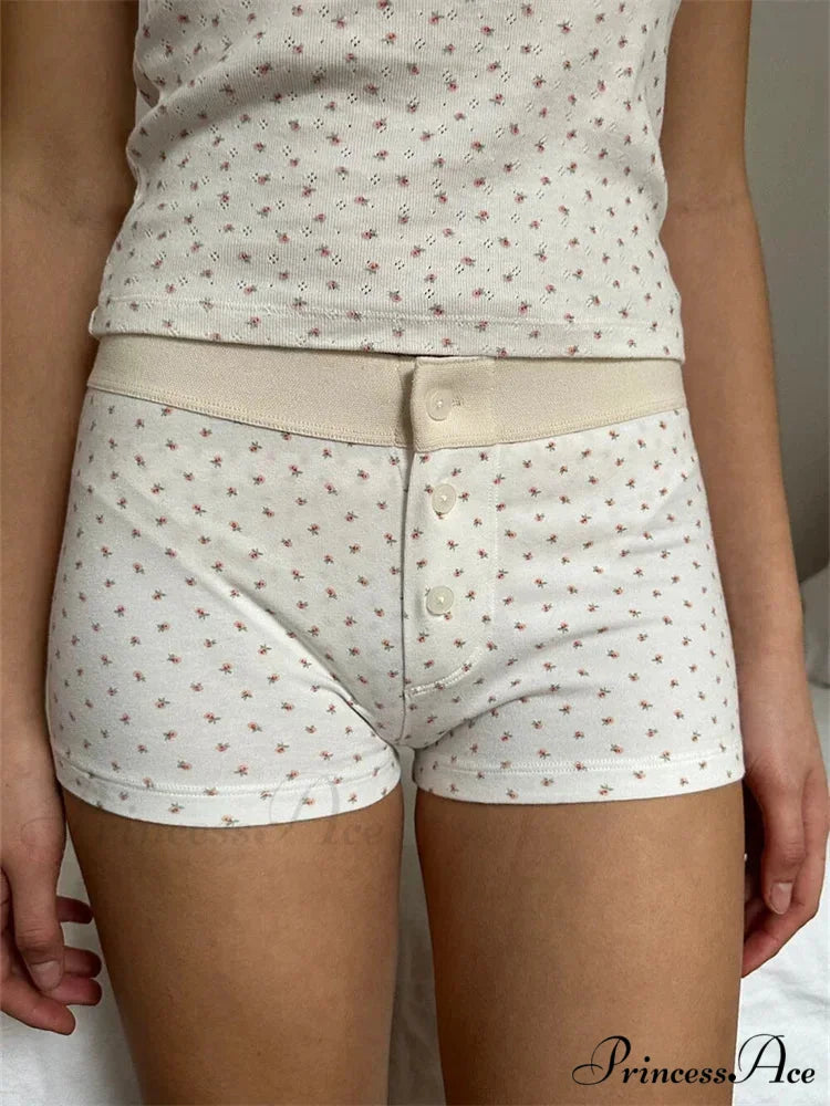 Strong Love Pattern Stretchy Brief short-250223