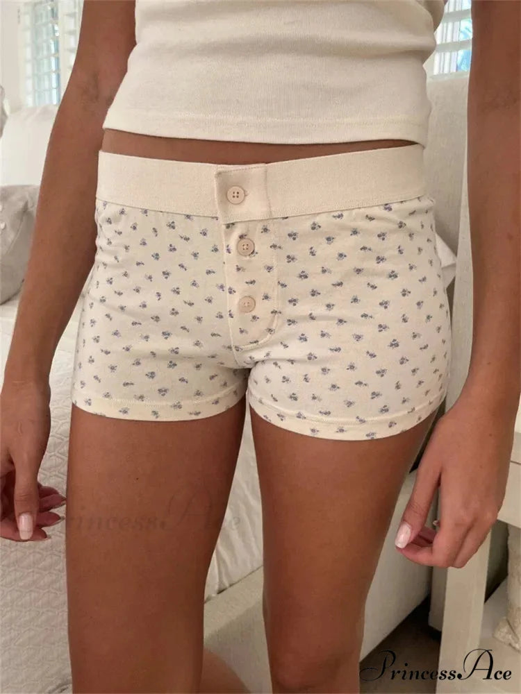 Strong Love Pattern Stretchy Brief short-250223