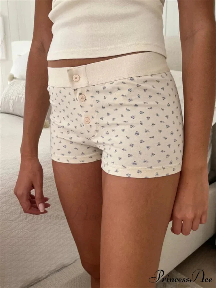 Strong Love Pattern Stretchy Brief white1 / S short-250223