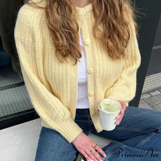 Stylish Button Up Retro 2000s Cardigan cardigans-241228