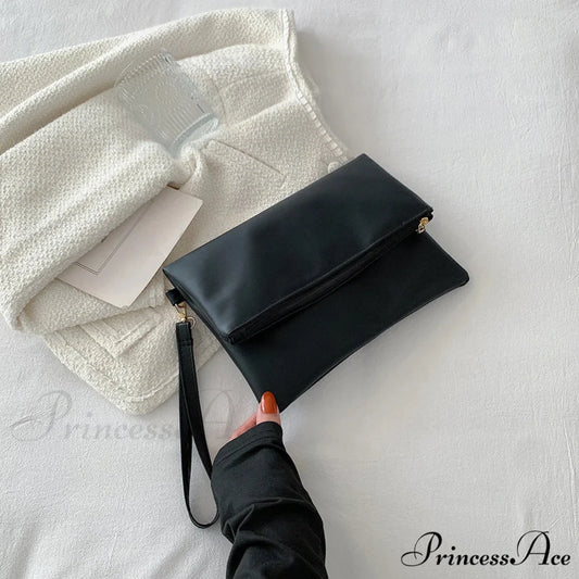 Stylish Day Envelope Clutch Wristlet Black wristlet-250126