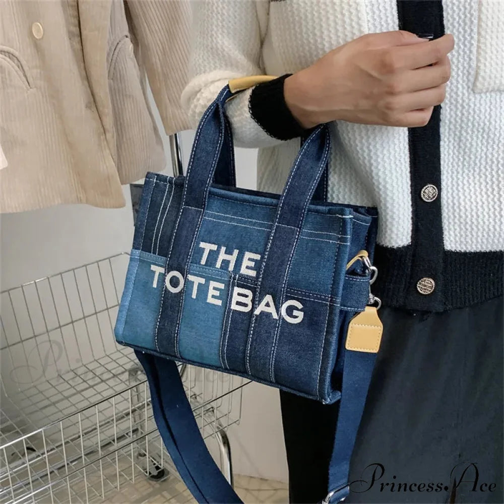 Stylish Denim Embroidered Crossbody Purse handbag-250126