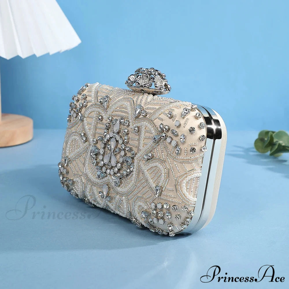 Stylish Diamond Evening Glass Rhinestone Wedding Celebration Bag clutchbag-250126