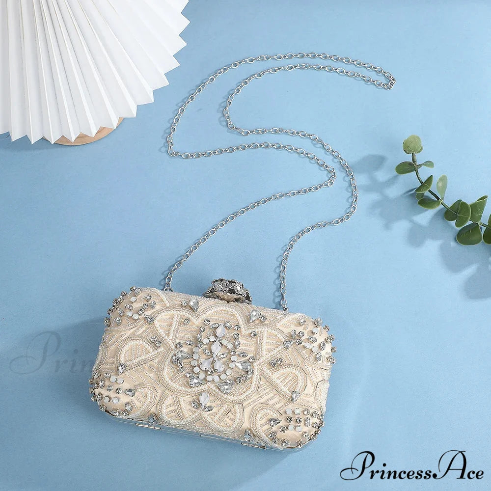 Stylish Diamond Evening Glass Rhinestone Wedding Celebration Bag clutchbag-250126