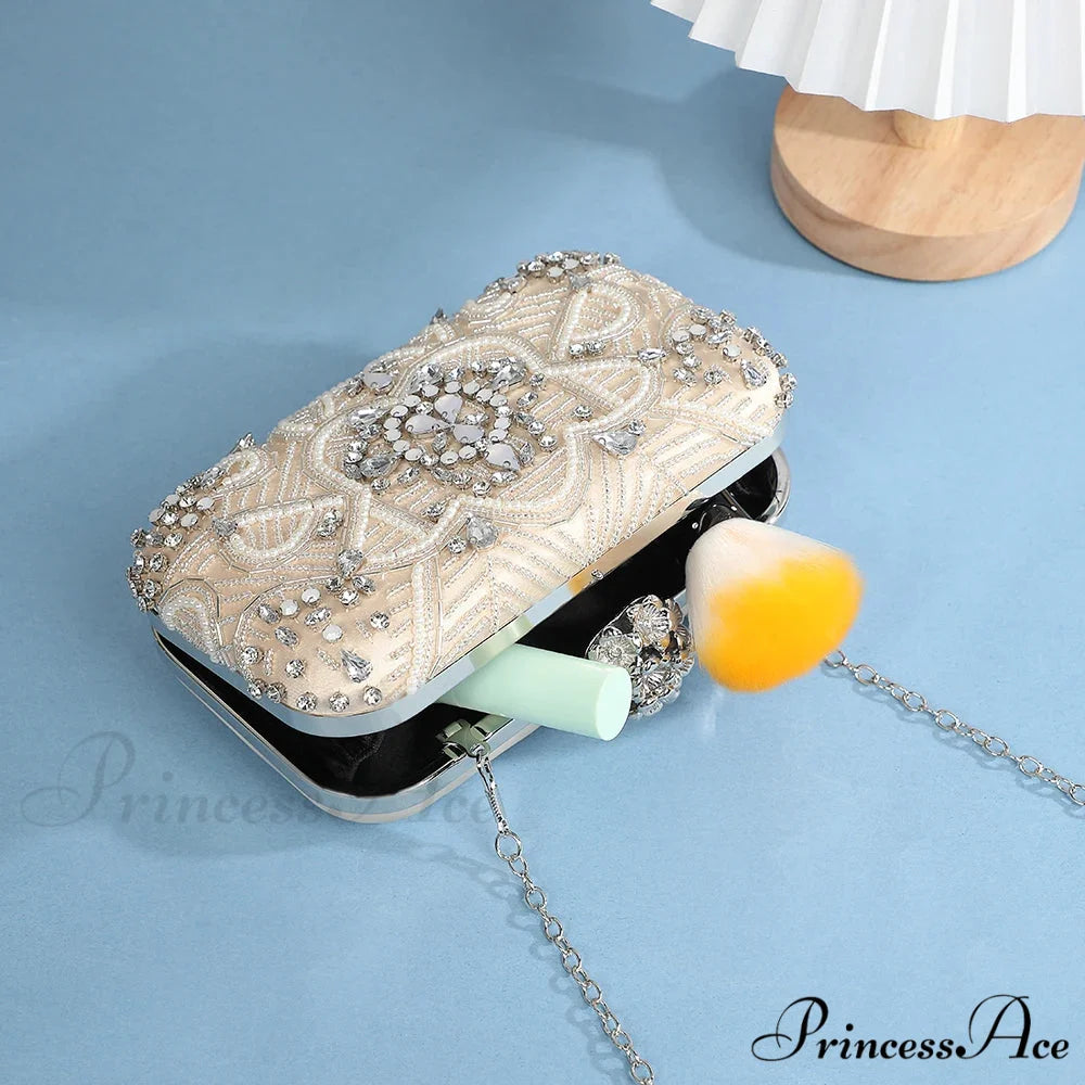 Stylish Diamond Evening Glass Rhinestone Wedding Celebration Bag clutchbag-250126