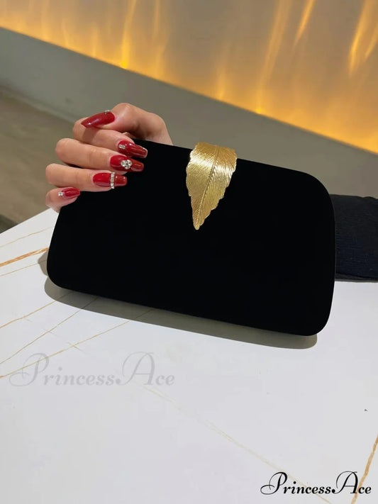 Stylish Evening Clutch Supper Bridesmaid Marriage Bag Black clutchbag-250126