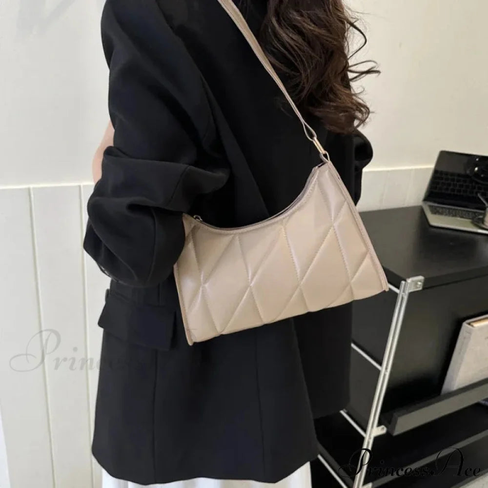 Stylish Faux Leather Underarm Shoulder Bag shoulder-250126