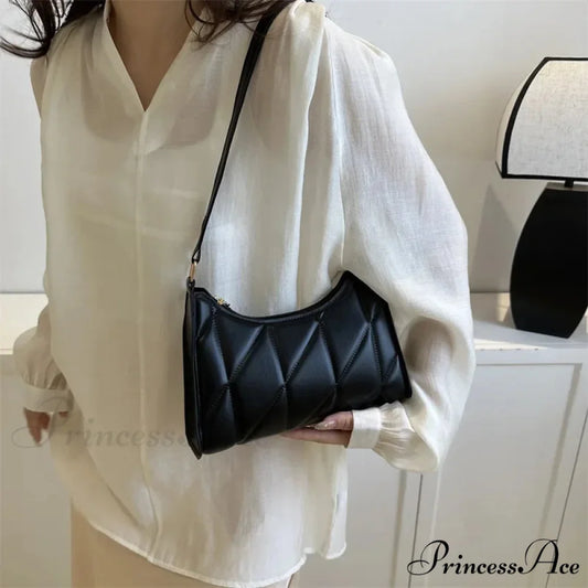 Stylish Faux Leather Underarm Shoulder Bag shoulder-250126