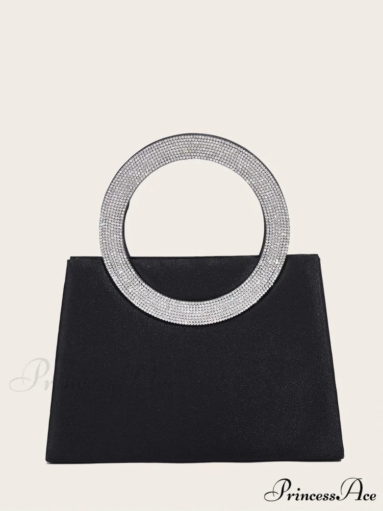 Stylish Opulent Deluxe Clutch Evening Party Banquet Shoulder Bag BLACK clutchbag-250126
