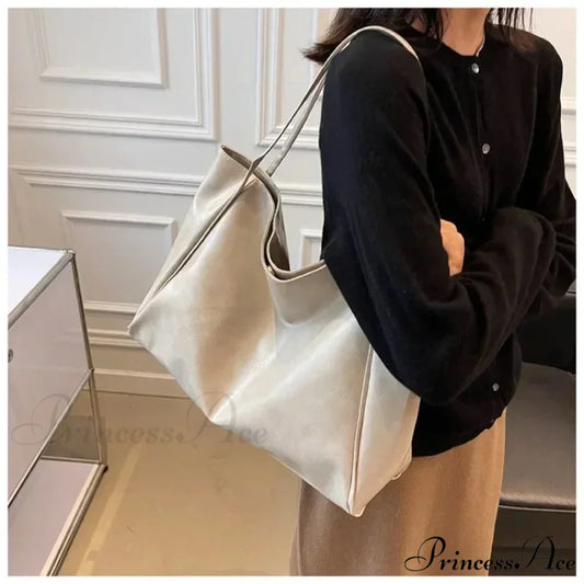 Stylish Ribbon Informal Shoulder Bag Creamy-white shoulder-250126