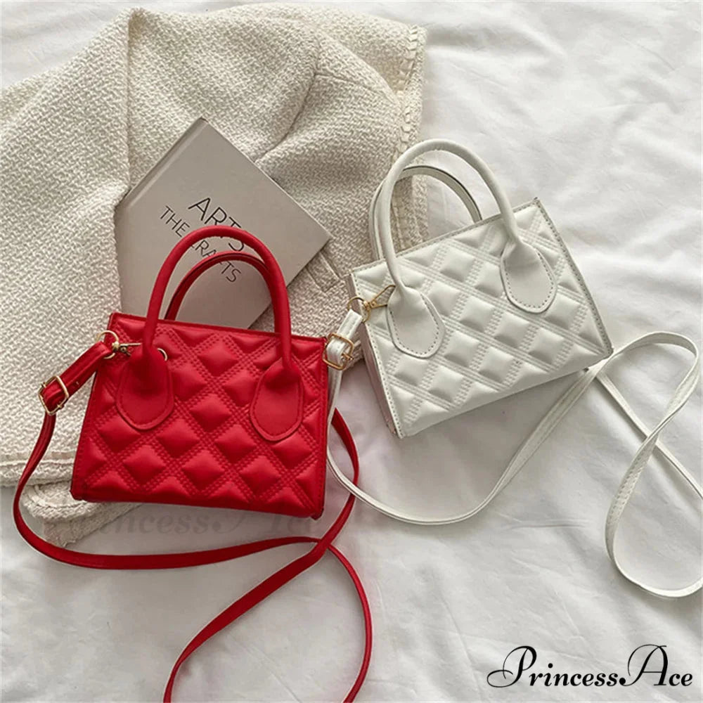Stylish Vintage Faux Leather Petite Square Crossbody Purse handbag-250126