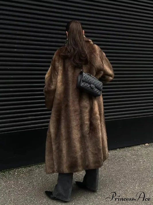 Stylish Woolen Cinched Long Sleeve Overcoat overcoats-241228