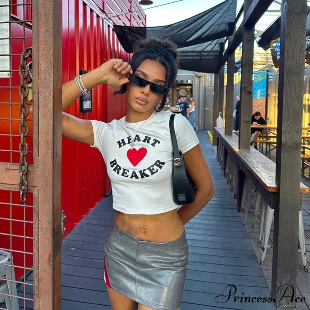 Stylish Y2k Dark Crop Top T-shirt t-shirt-250223