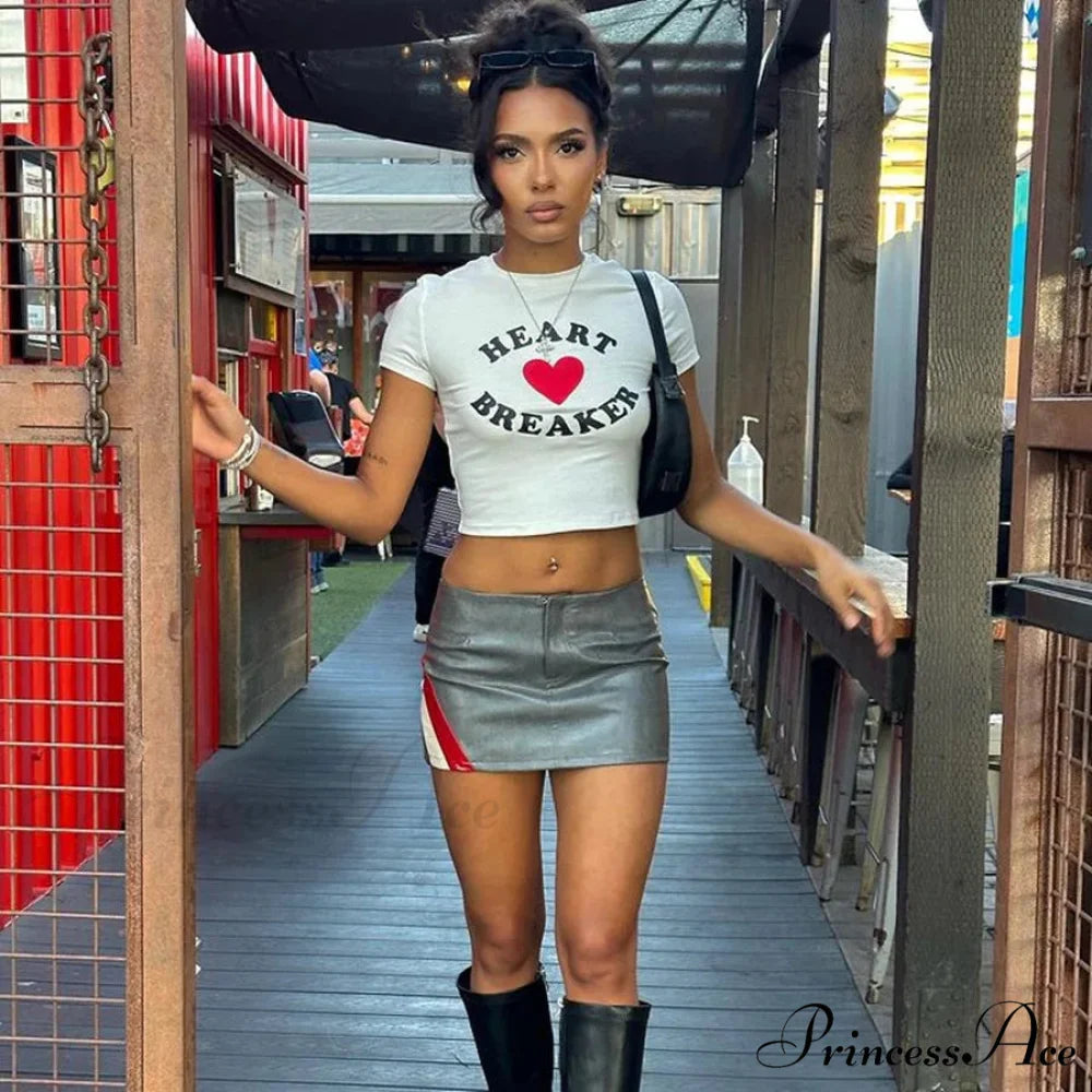 Stylish Y2k Dark Crop Top T-shirt t-shirt-250223
