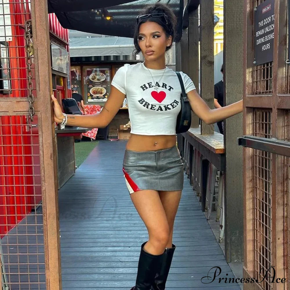 Stylish Y2k Dark Crop Top T-shirt t-shirt-250223