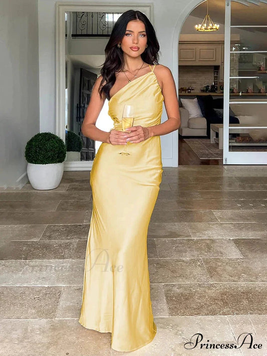 Svelte Bodycon Sophisticated Maxi Holiday Dress Yellow / S vacationdress-250223