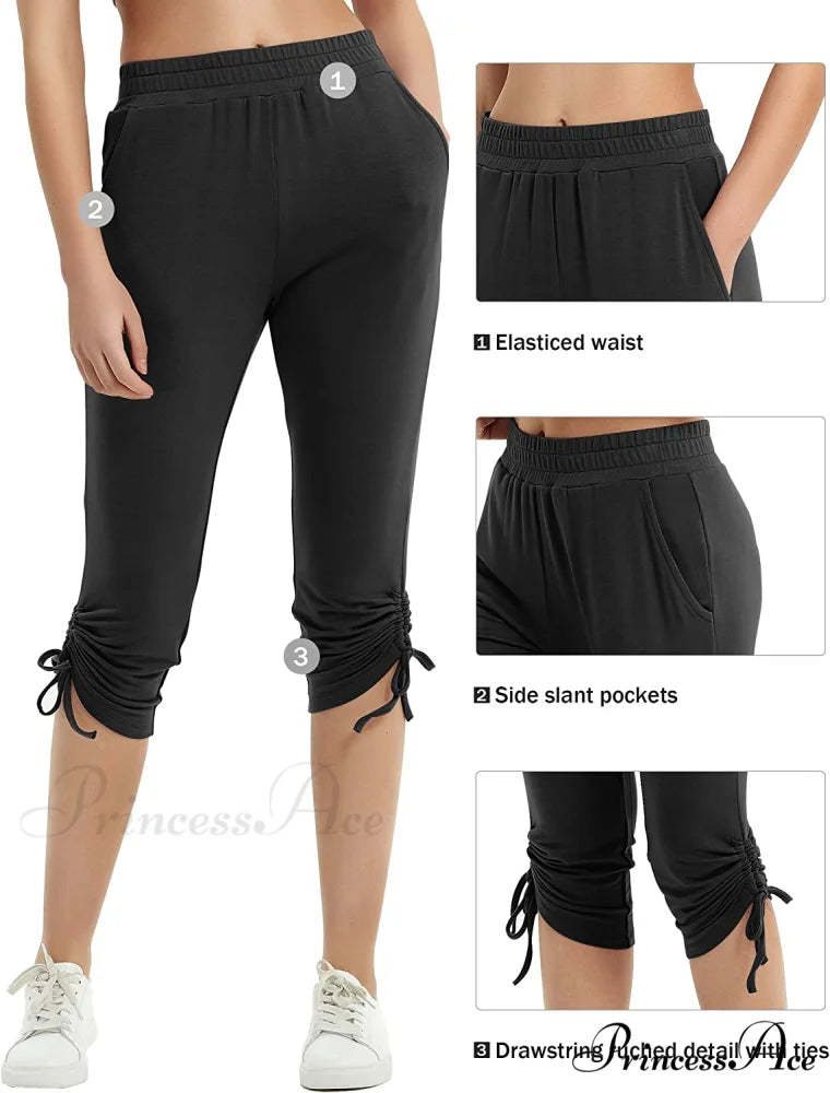 Sweatpants Capri Pants Cropped Joggers Yoga Slim Fit Pants