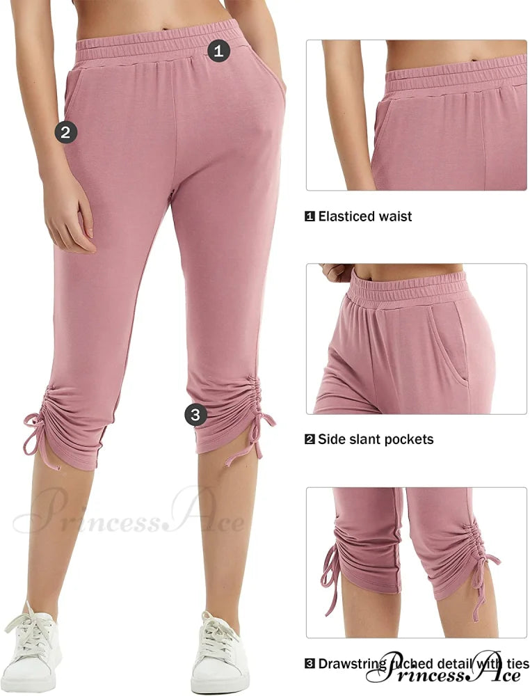 Sweatpants Capri Pants Cropped Joggers Yoga Slim Fit Pants