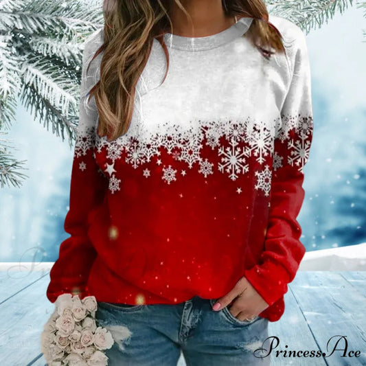 Sweatshirt for Casual Christmas Wear Red / S