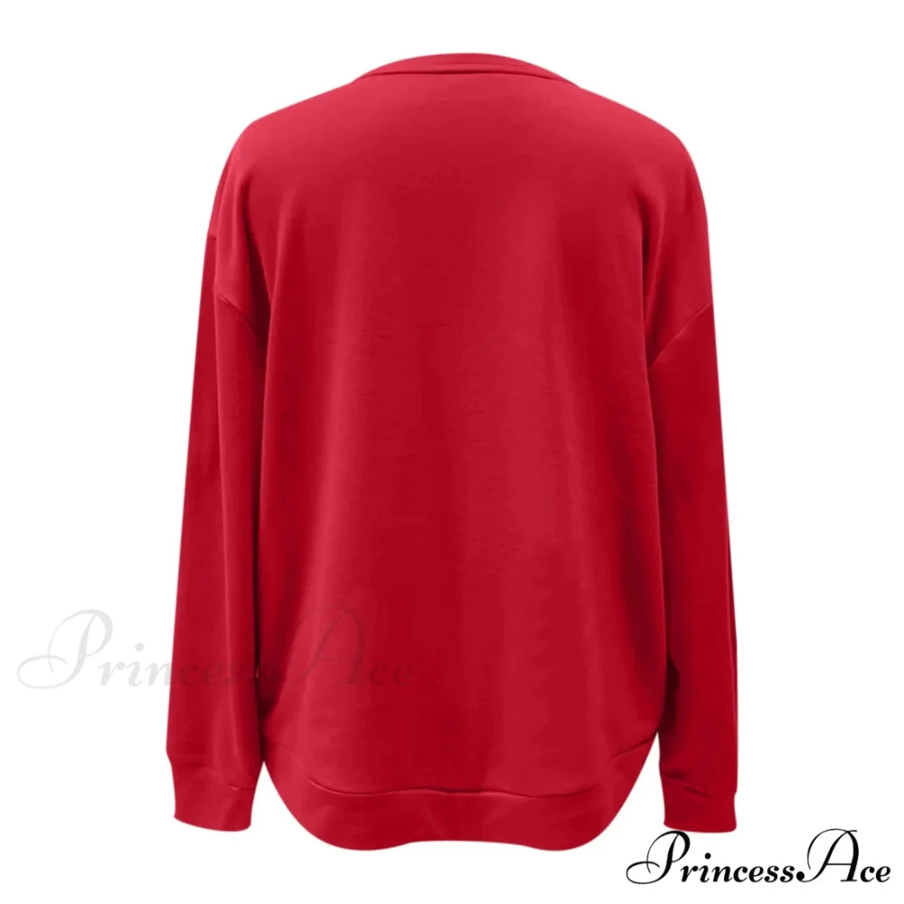 Sweet Big Bow Chic Long Sleeve Tunic Y2K Christmas Hoodie Christmas Hoodies-L