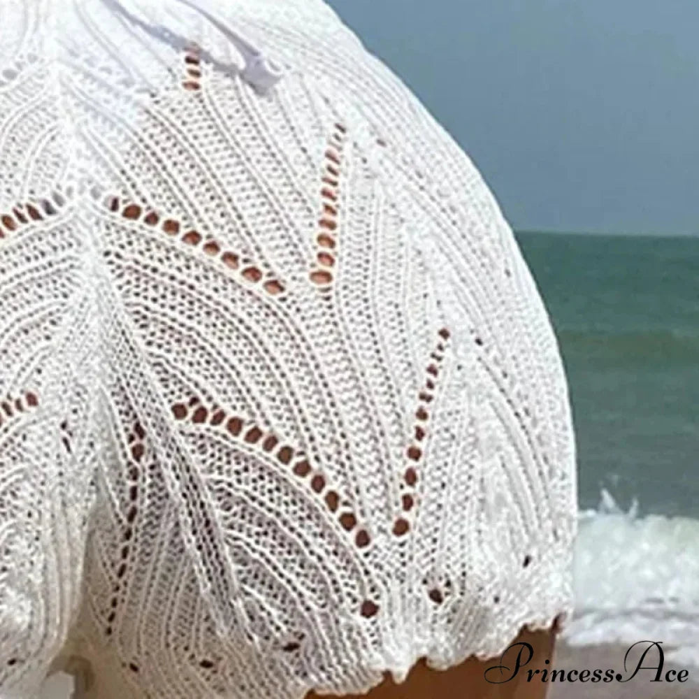Synthetic Knitted Swimsuit Block Brief short-250223