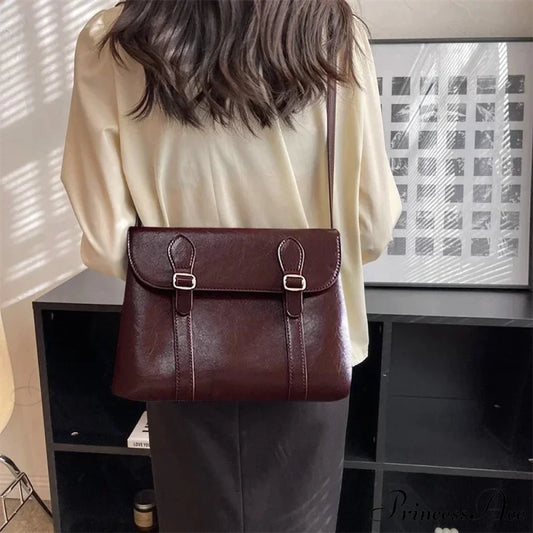 Synthetic Leather High-End Designer Shoulder Bag shoulder-250126
