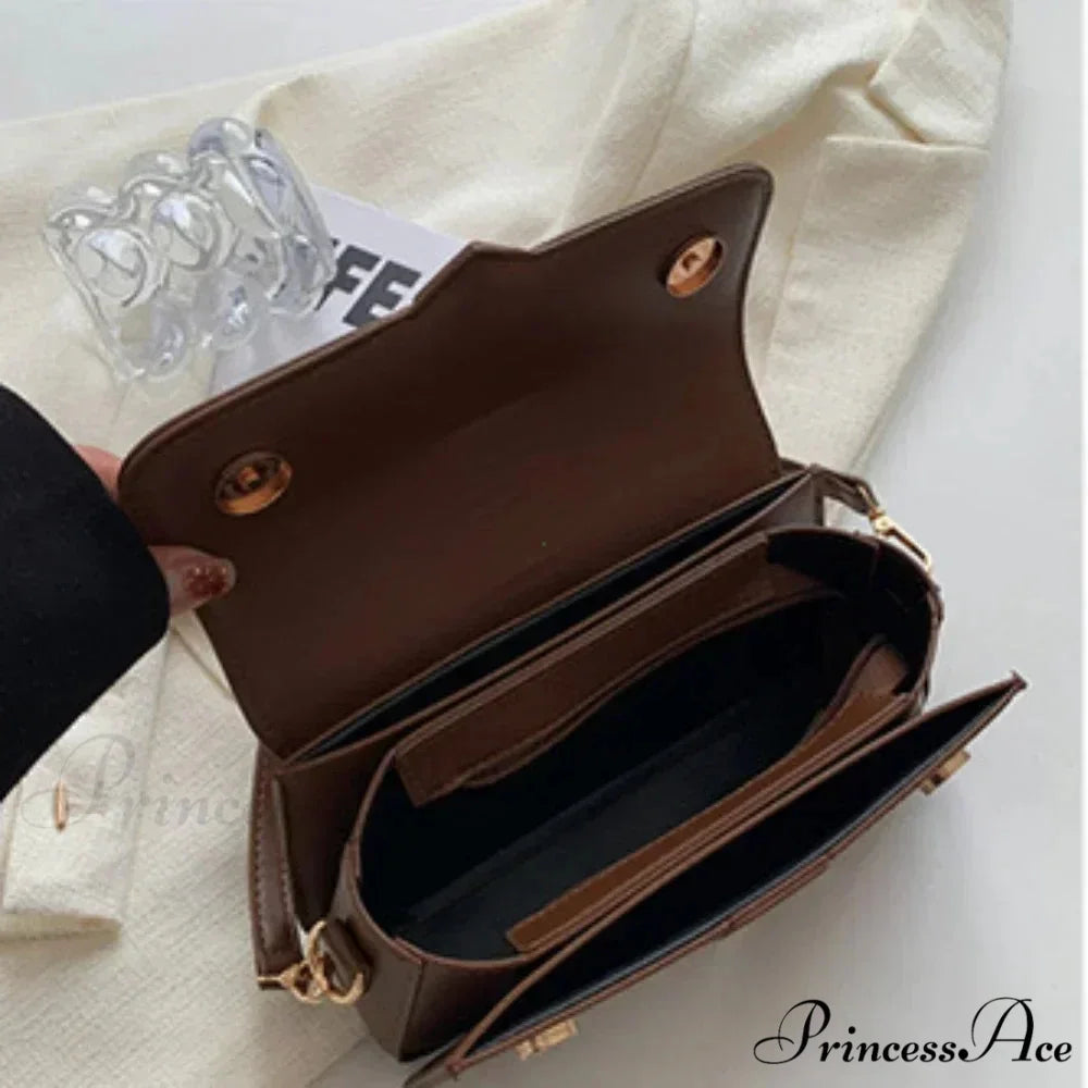 Synthetic Leather Retro Crossbody Underarm Satchel Women Purse handbag-250126