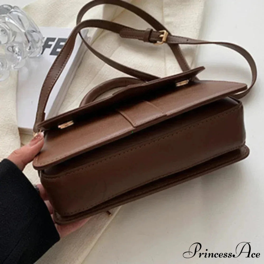 Synthetic Leather Retro Crossbody Underarm Satchel Women Purse handbag-250126