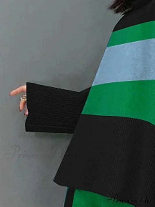 Tall Collar Retro Flared Sleeves Jumper swraters-241228